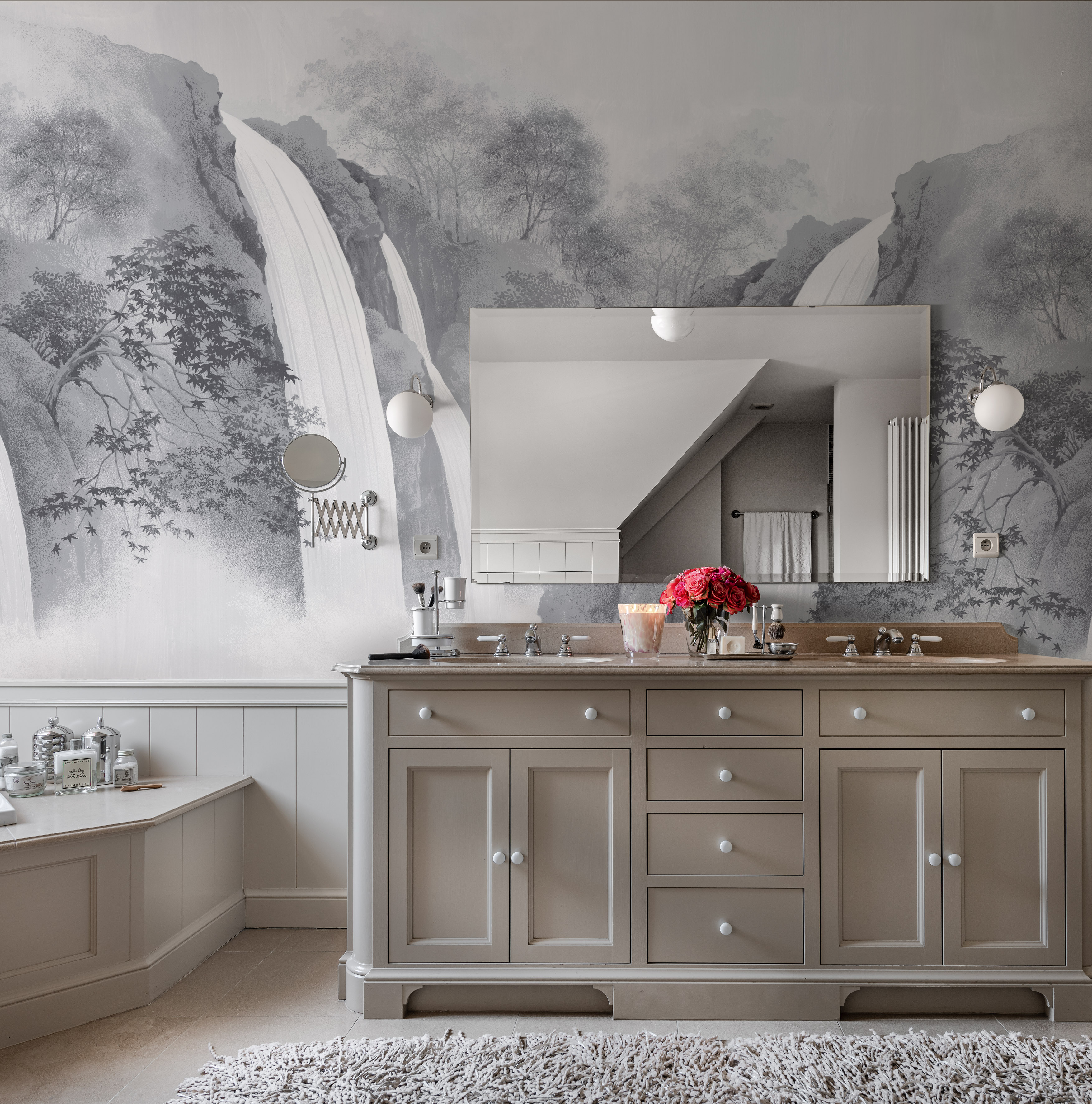 Панно Loymina Пейзаж Водопад ART5 011 3×5 фото в интерьере